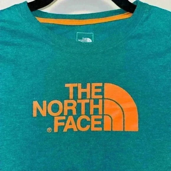 The North Face T-Shirt Teal Orange XS for Women - Picture 2 of 8